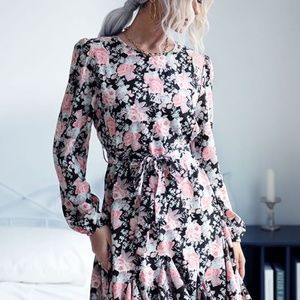 Floral Mini Dress with ruffles